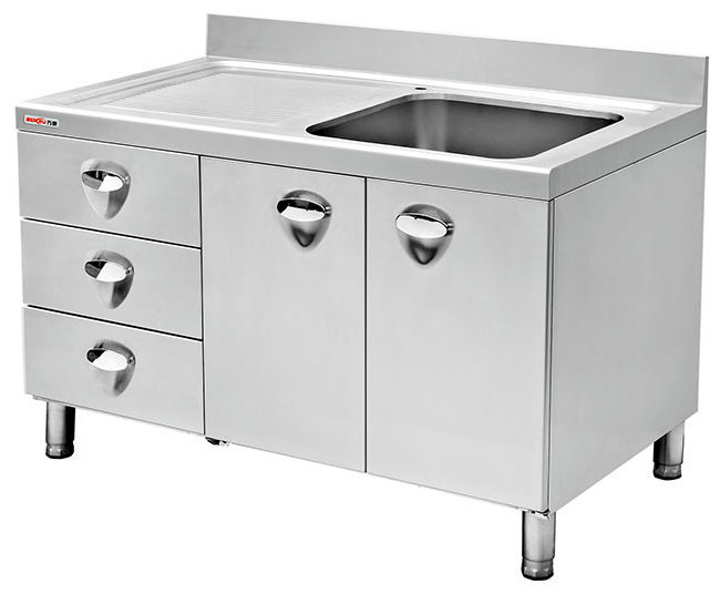 Heavy Duty Customized Size Free Standing Stainless Steel Sink Cabinet/Italian S/S Kitchen Sink Table With Cabinet In Australia