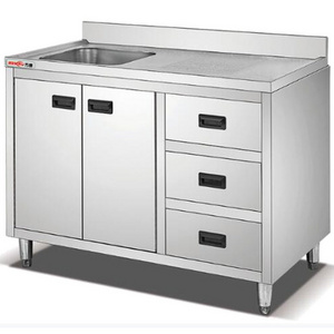 Heavy Duty Customized Size Free Standing Stainless Steel Sink Cabinet/Italian S/S Kitchen Sink Table With Cabinet In Australia