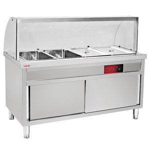 Hot Food Display Counter Commercial Restaurant Electric Fast Food 4 Pans Stainless Steel Electric Bain Marie Food Warmer Buffet