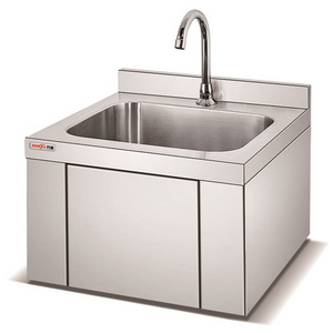 Stainless steel industrial knee operated hand washing sinks wash basin wall mounted basin sinks hotel restaurant