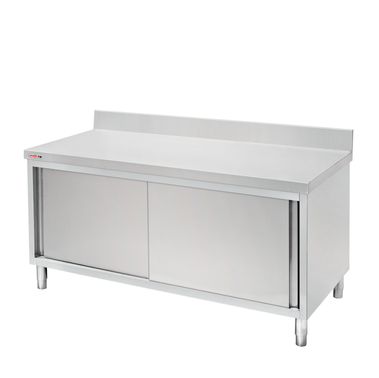 Industrial Outdoors Work Table Cooking Cabinet Factory/Restaurant Kitchen Stainless Steel Bench Prep Table Cabinet with Door