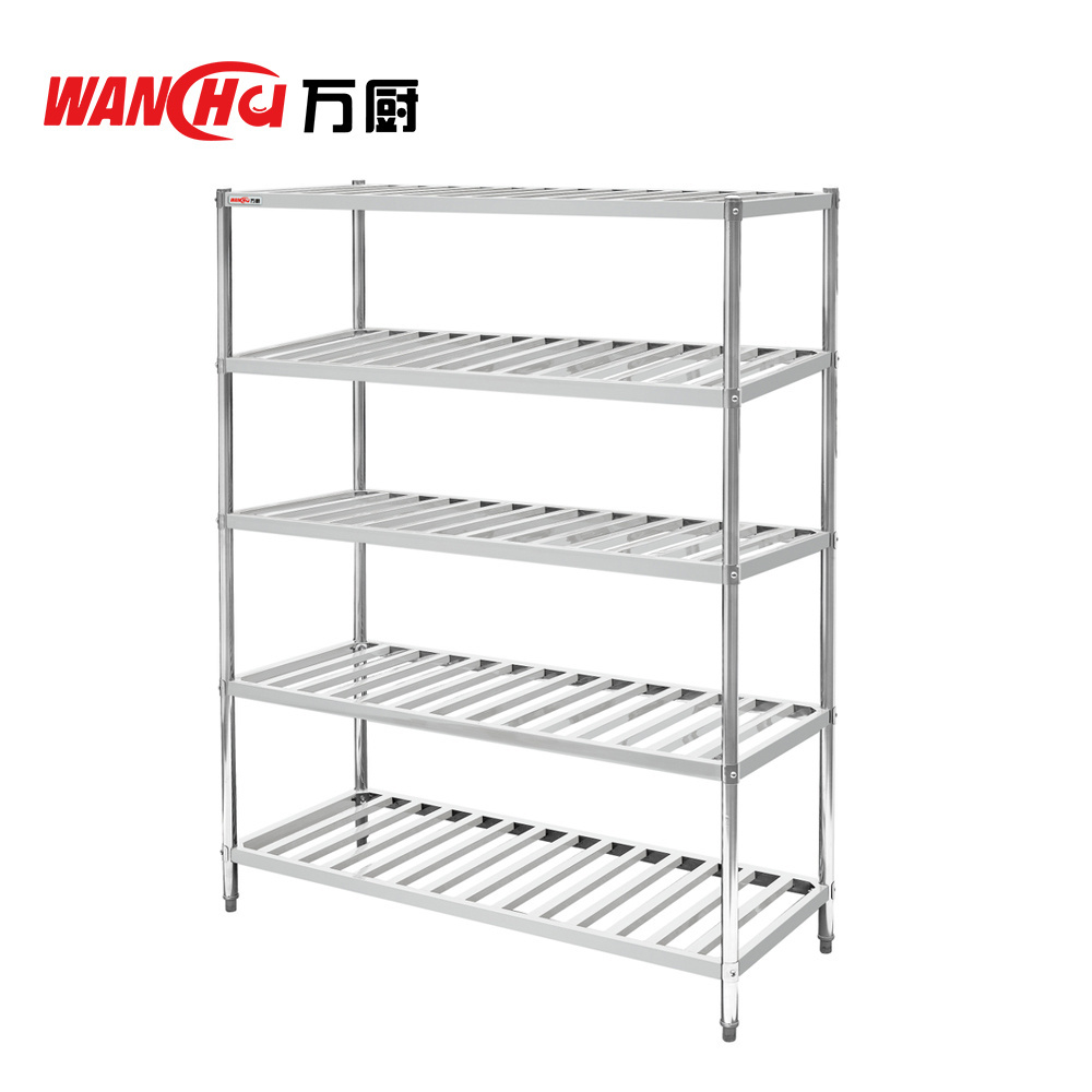 Restaurant Customized Storage Shelf for Kitchen Equipment Cold Room Heavy Duty Stainless Steel Supermarket Rack Shelves Factory