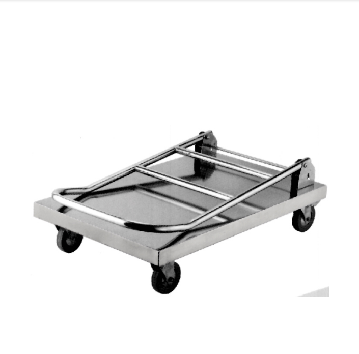 Stainless Steel Supermarket Warehouse Heavy Duty Platform Trolley Commercial Kitchen Equipment Folding Hand Push Cart