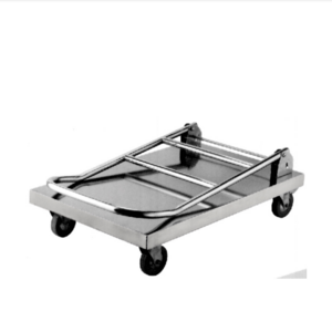 Stainless Steel Supermarket Warehouse Heavy Duty Platform Trolley Commercial Kitchen Equipment Folding Hand Push Cart