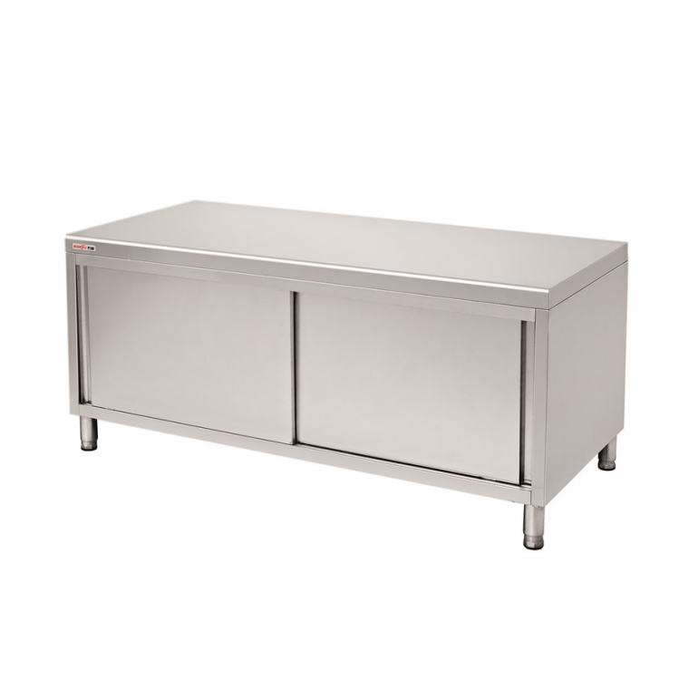 Hotel Restaurant Customized Kitchen Bench Cabinet/Food Prep Stainless Steel Work Table with Drawer Cabinet Counter with Door