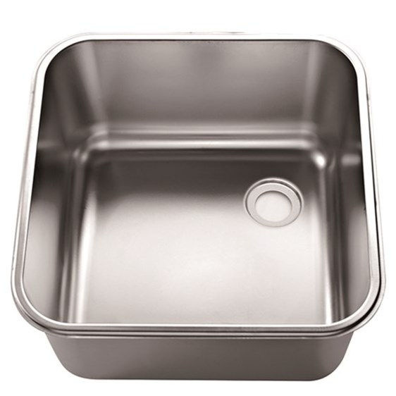 Industrial 304 Stainless Steel Punching Single Bowl Sink Guangzhou Factory Saudi Commercial Pressed Sink Basin Kitchen Equipment