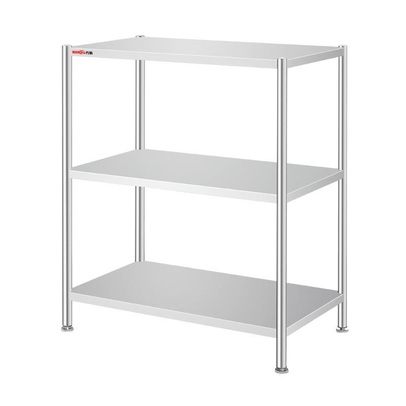 Commercial  Microwave Kitchen Rack Shelf For Hospital/High Quality Stainless Steel 3 Tiers Kitchen Storage Assembly Corner Shelf