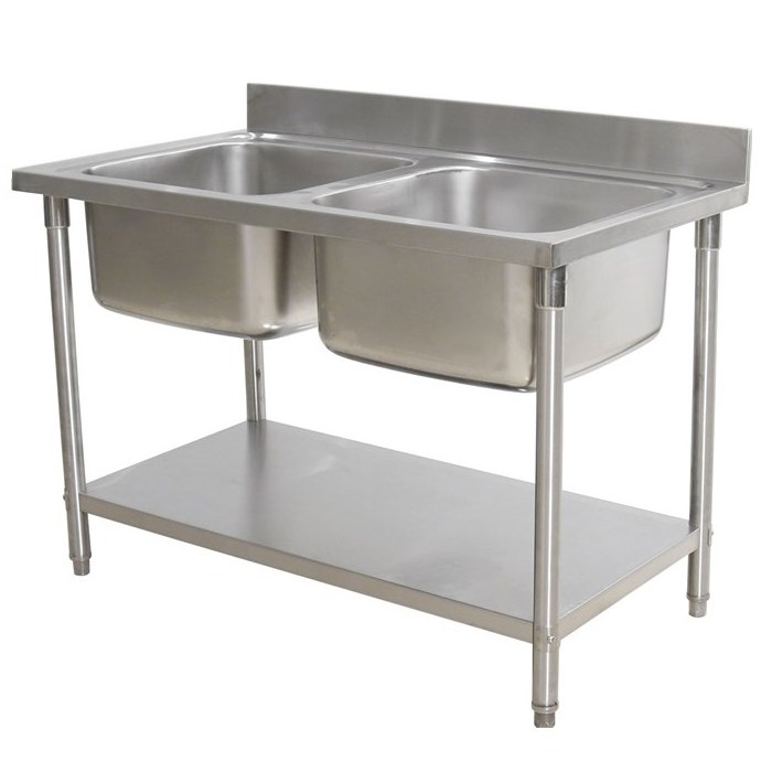 Australia SUS 201 304 Sink Table Restaurant Stainless Steel Kitchen Vegetable Sink/Commercial Catering Used Sink Table For Sale