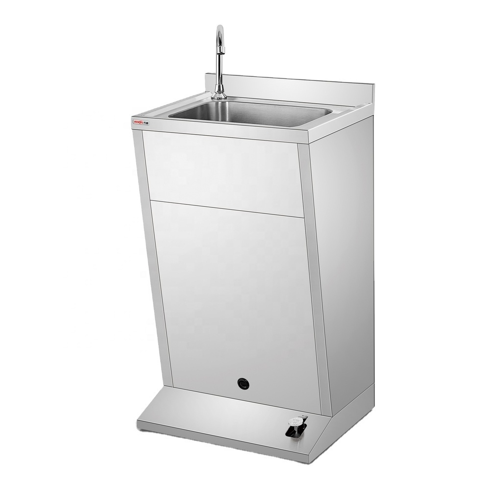 Venezuela Portable Outdoor Industrial Foot Pedal Hand Wash Basin Station Stainless Steel Restaurant Pedestal Washing Sink