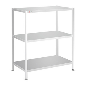 Commercial  Microwave Kitchen Rack Shelf For Hospital/High Quality Stainless Steel 3 Tiers Kitchen Storage Assembly Corner Shelf