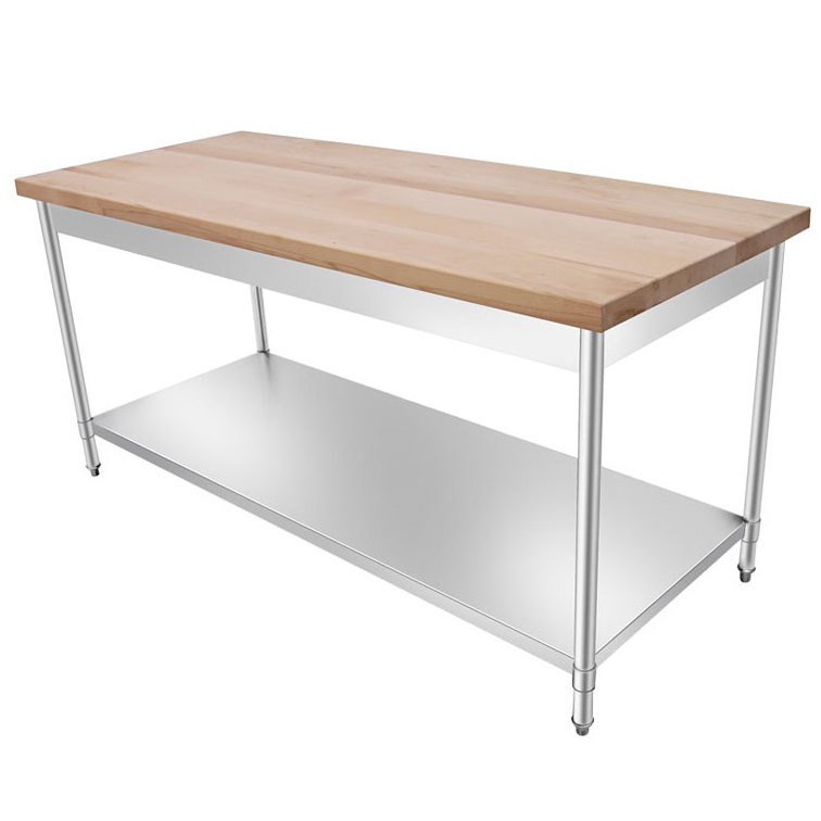 Professional Manufacturer Stainless Steel Restaurant Buffet Food Prep Working Table Bench/Industrial Corner Kitchen Table