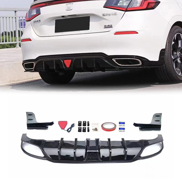 Automobile Accessories Body Kit Carbon Fiber Rear Diffuser Tail Lip Rear Spoiler for Honda 11-generation hatchback Civic