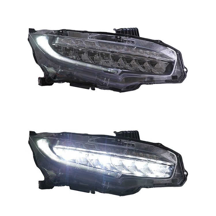 LED Original Headlights  For Civic Head Light 2016 2017 2018 Led Head Lamp With Moving Signal