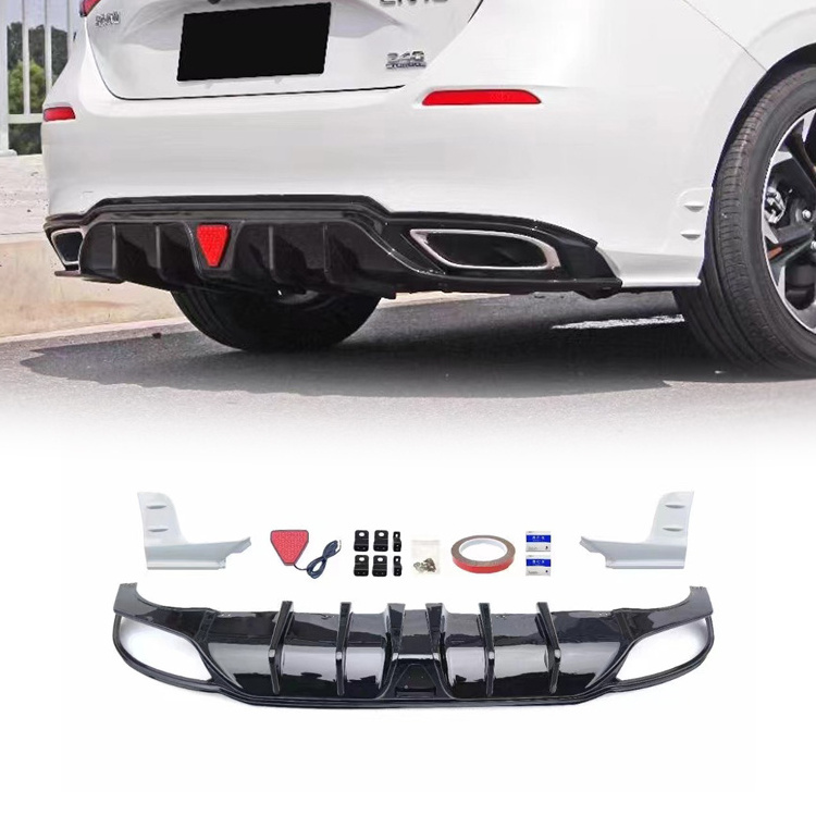 Automobile Accessories Body Kit Carbon Fiber Rear Diffuser Tail Lip Rear Spoiler for Honda 11-generation hatchback Civic