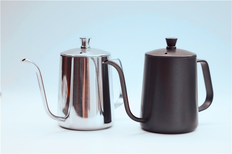 350 / 600ml Gooseneck Long Narrow Drip Spout Coffee Kettle Coffee pot Coffee Dripper ,  Black/ Silver