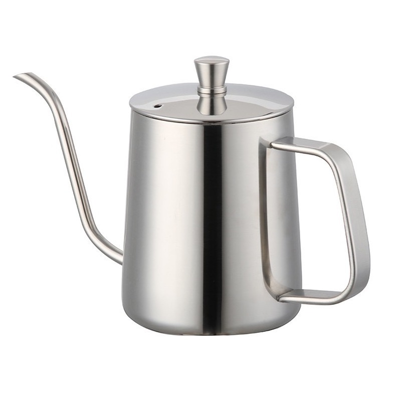 350 / 600ml Gooseneck Long Narrow Drip Spout Coffee Kettle Coffee pot Coffee Dripper ,  Black/ Silver