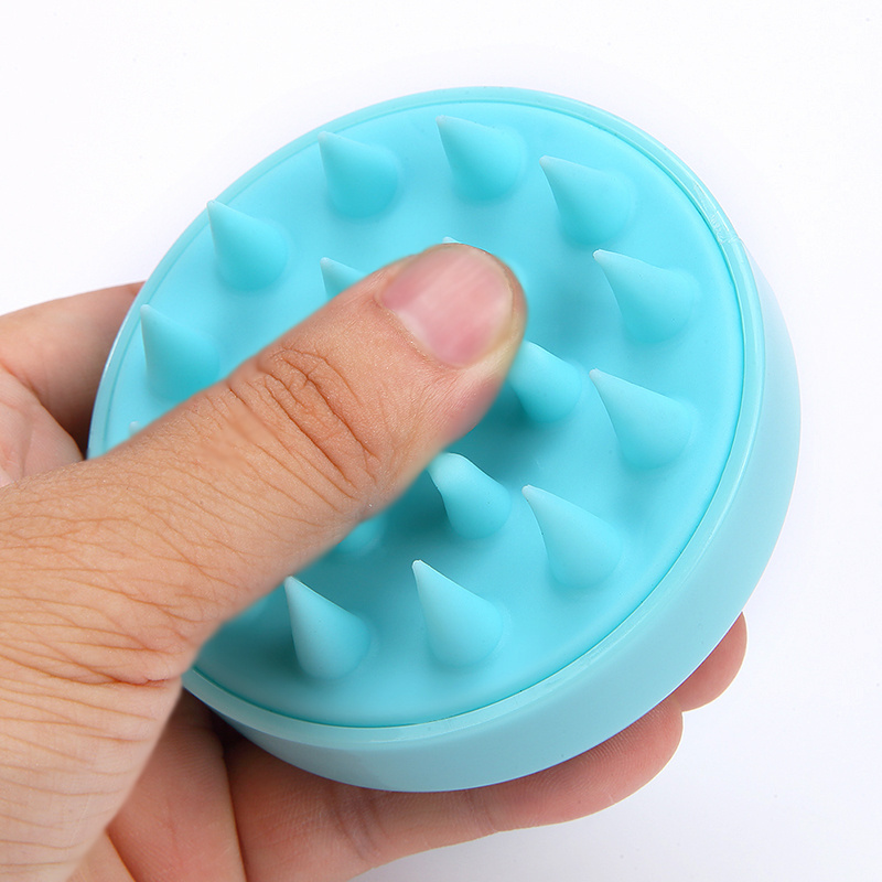 Manual massage shampoo brush with soft silicone head massager scalp brush silicone hair scalp massager non-static shampoo brush