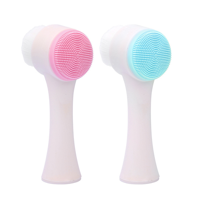 2 in1Beauty 3D double sided Skin Care soft facial Wash for Deep Pore Exfoliation wash instrument deep cleaning facial wash brush