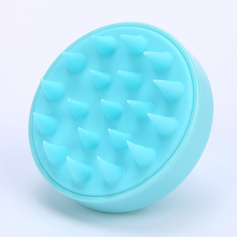 Manual massage shampoo brush with soft silicone head massager scalp brush silicone hair scalp massager non-static shampoo brush