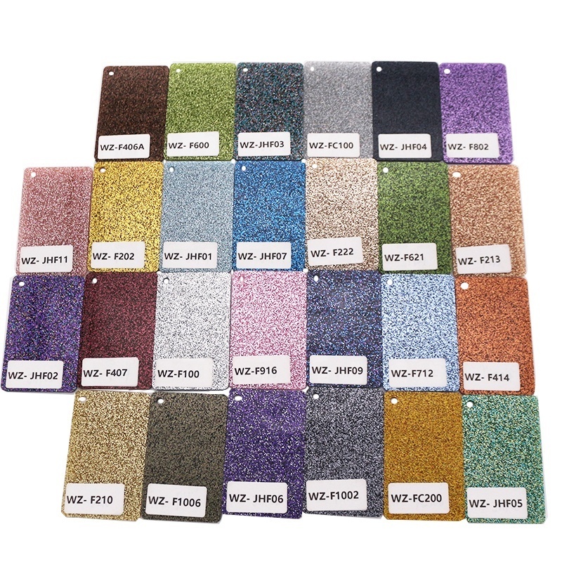 Custom 3mm Thick Shining Acrylic Plastic Panel Home Decor Jewelries Crafts Art Works PMMA Glittering Color Glitter Acrylic Sheet