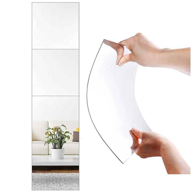 High Quality Square 3d Non Glass Safety Adhesive Custom Acrylic Mirror Wall Stickers For Home Decor