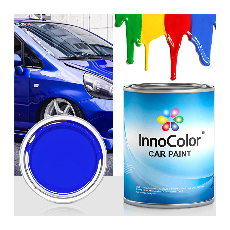 High Gloss Auto Body Acrylic Glossy Resin Car Paint 2K Coating Fast Drying Black Automotive Paint