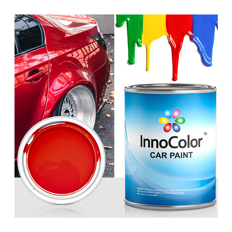 High Gloss Auto Body Acrylic Glossy Resin Car Paint 2K Coating Fast Drying Black Automotive Paint