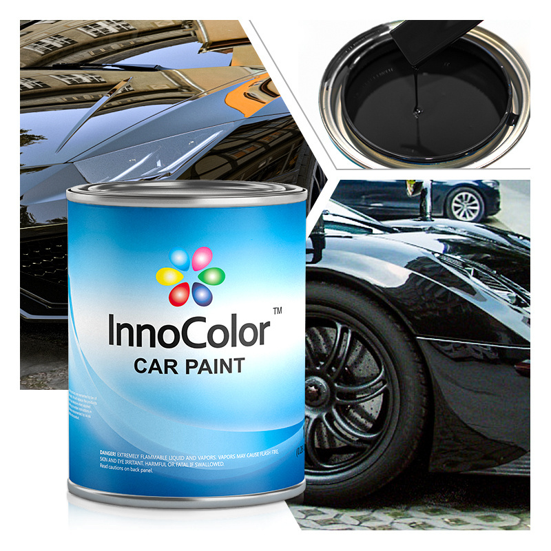 High Gloss Auto Body Acrylic Glossy Resin Car Paint 2K Coating Fast Drying Black Automotive Paint