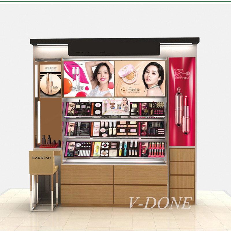 Beauty Salon Shop Eyebrow Bar Cosmetic Store Showcase Furniture Interior Design Ideas Luxury Makeup Display Cabinet