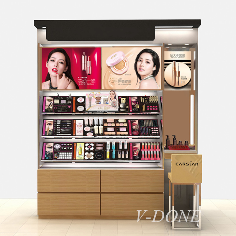 Beauty Salon Shop Eyebrow Bar Cosmetic Store Showcase Furniture Interior Design Ideas Luxury Makeup Display Cabinet