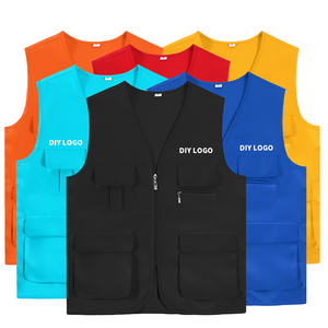 Customized fishing vests with high cost-effectiveness Factory supplies multi pocket vests Shooting suits Men's vests with pocket