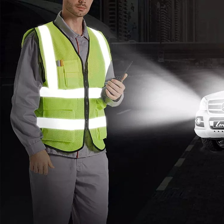 Reflective Vest Safety Vest Jacket Strip Personal Security Construction High Visibility Hi Vis Work Safety Reflective Clothing