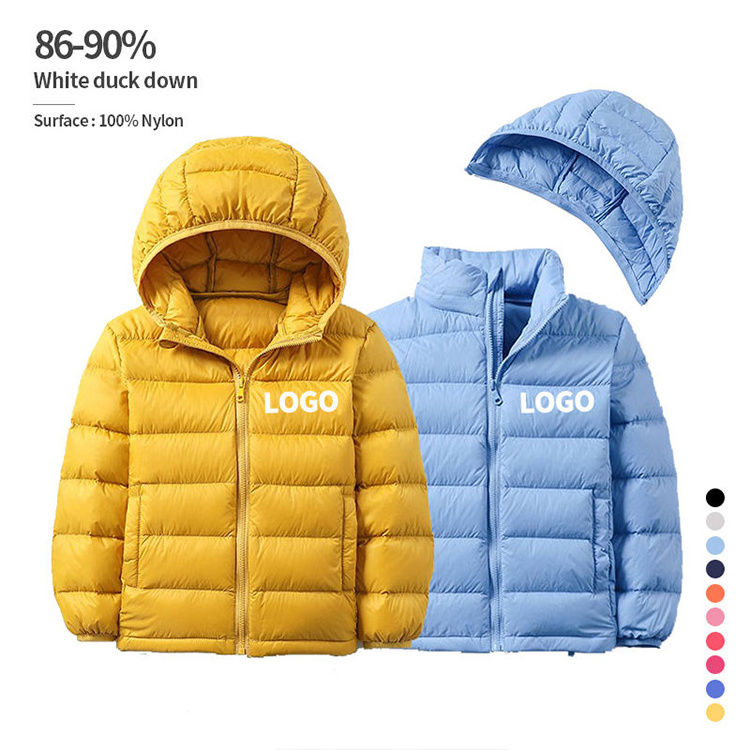 Superior quality custom Lightweight Children Down Jacket Children's Autumn Winter Coat Unisex Kids Jackets