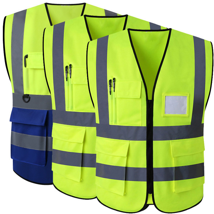 Reflective Vest Safety Vest Jacket Strip Personal Security Construction High Visibility Hi Vis Work Safety Reflective Clothing