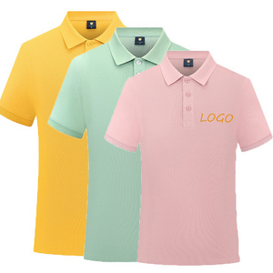 Factory Customized Polo Tshirts Cotton Bamboo Fiber Short Sleeves Blank Men's Golf Polo Shirt Unisex