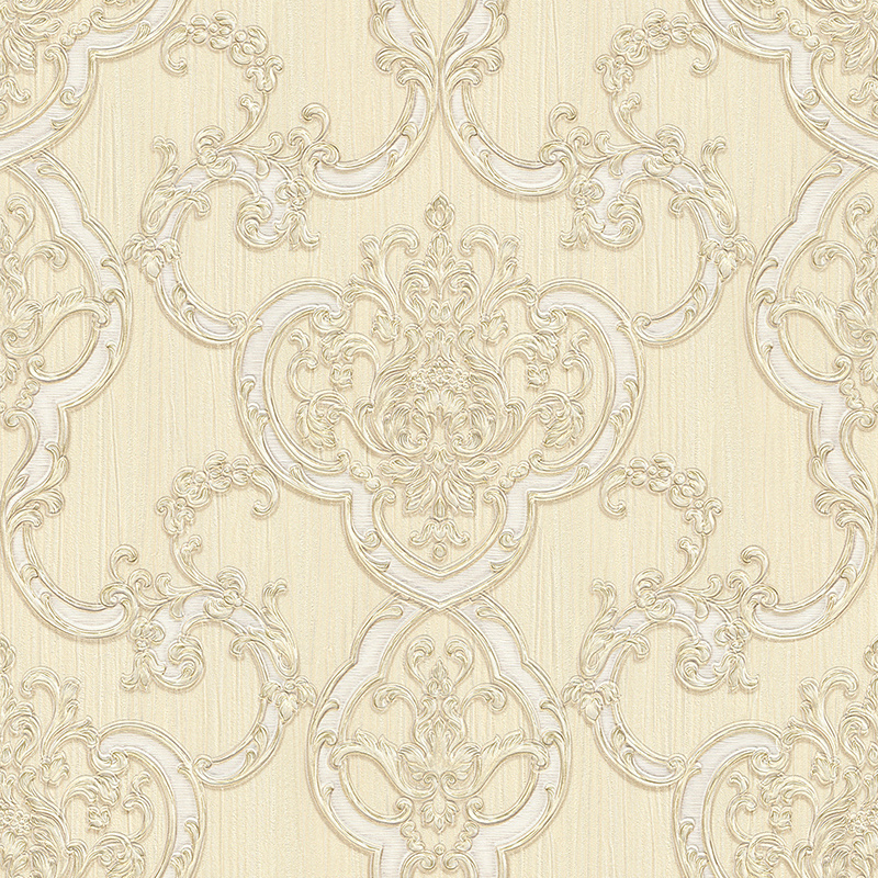 High quality Deep embossing Damask flower wallpaper PVC wall paper vinyl decoration