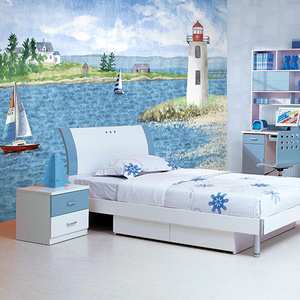 Beautiful sea landscape customized mural wallpaper for kids bedroom decoration