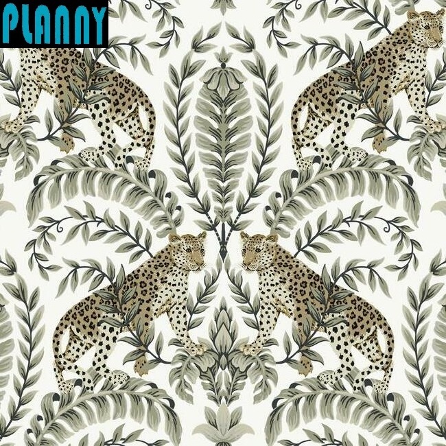 2022 New Design Jungle Leopard Wallpaper for interior design customized mural for store