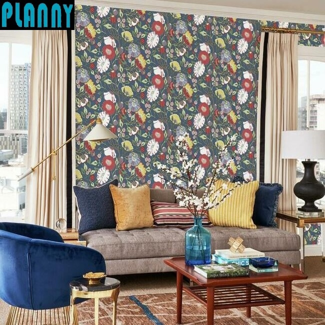 2024 New Design  Wallpaper for living room Vincent Poppies customized mural for Home Decoration