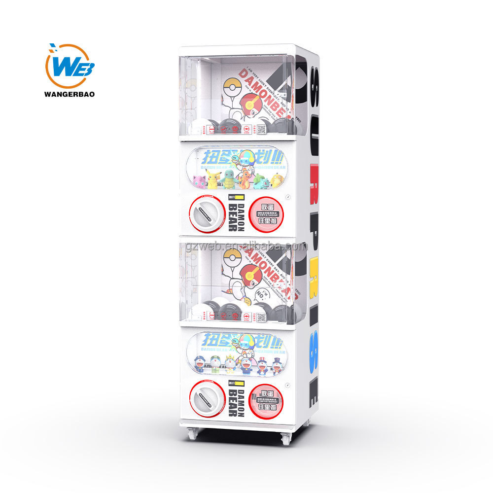 WANGERBAO Source Manufacturer of Gashapon Machine Custom Gacha Capsule Vending Machines with Bill Acceptor Twisted Egg Gachapon