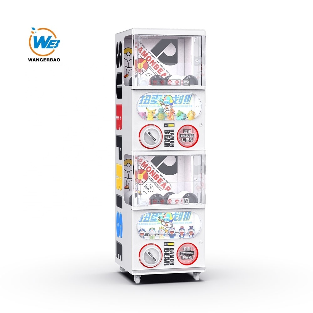 WANGERBAO Source Manufacturer of Gashapon Machine Custom Gacha Capsule Vending Machines with Bill Acceptor Twisted Egg Gachapon