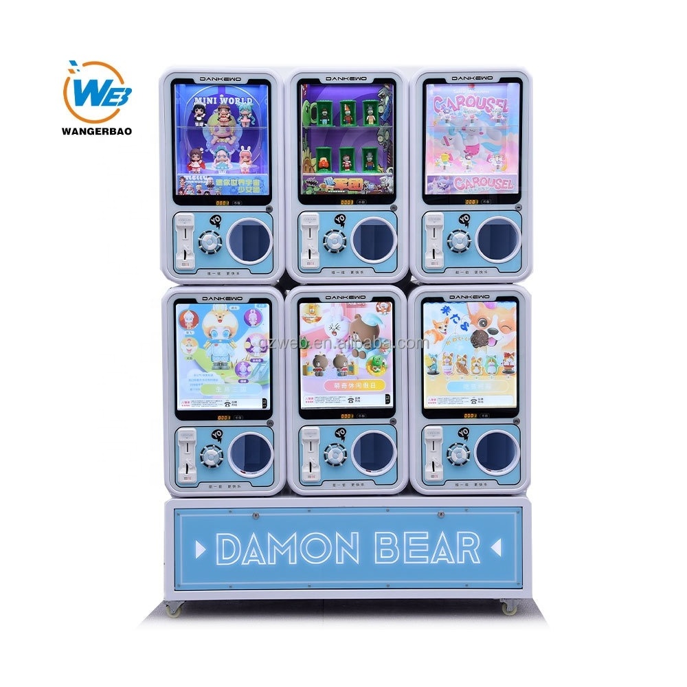 WANGERBAO Factory Wholesales Commercial Metallic Gashapon Machine Mini Capsule Toy Vending Gachapon Machine Custom Gacha Machine