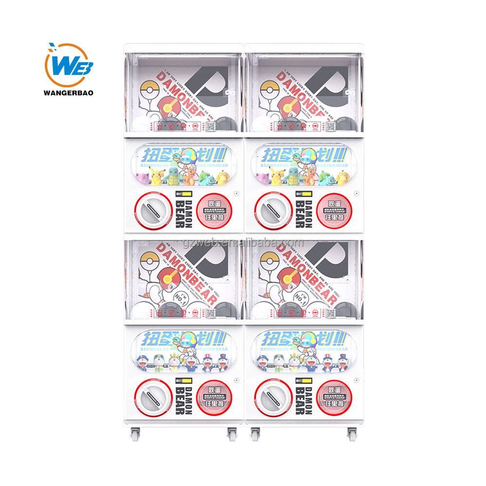 WANGERBAO Source Manufacturer of Gashapon Machine Custom Gacha Capsule Vending Machines with Bill Acceptor Twisted Egg Gachapon