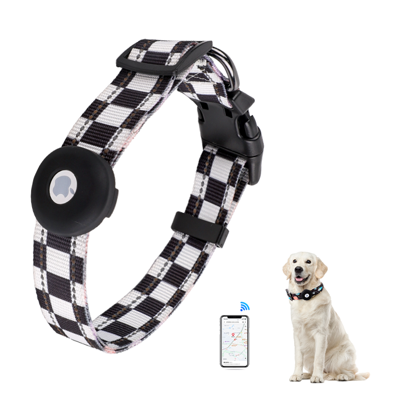 2024 air tag pet dog collar holder for apple airtag custom design waterproof silicone case cat dog collar with air tag holder