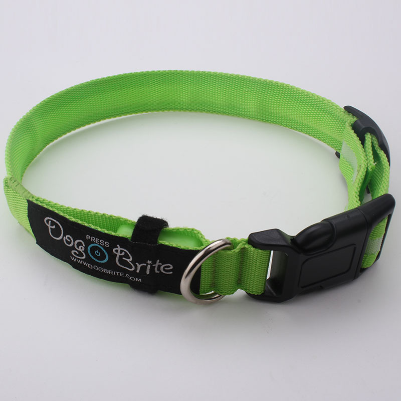 2024 New Products Innovative Product Customized Led Flashing Light Up Nylon Adjustable woven Dog Collar And Leash Sample Free