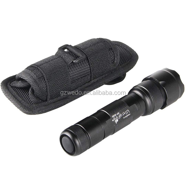 Flashlight Holder for Tactical Torch, Duty Belt Flashlight Holster Tactical Nylon Pouch Case with 360 Degrees Rotatable Clip