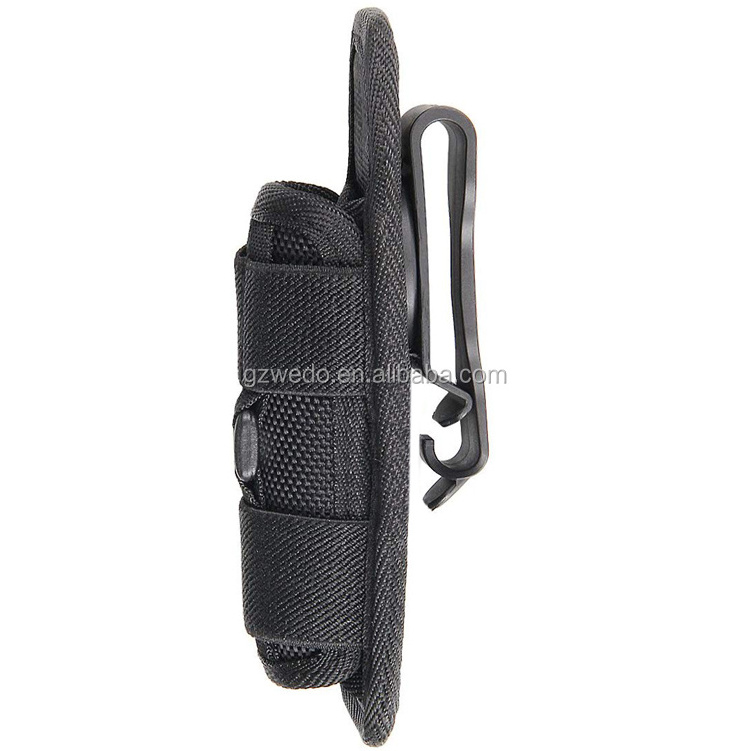 Flashlight Holder for Tactical Torch, Duty Belt Flashlight Holster Tactical Nylon Pouch Case with 360 Degrees Rotatable Clip