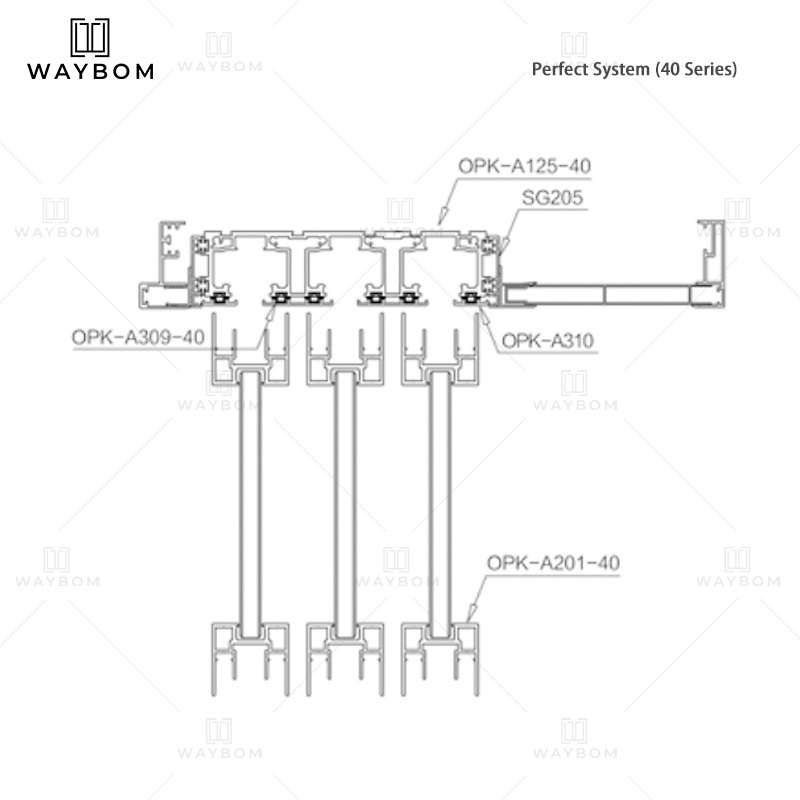 Custom upper brackets door aluminium profile super slim 35mm interior door frame profile aluminum channel white black