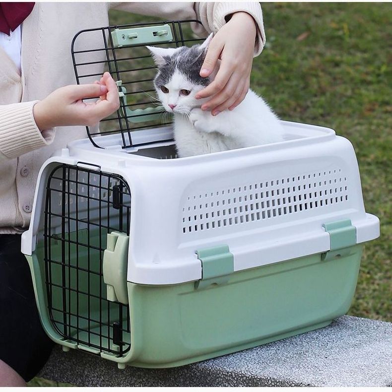 Pet Airbox Cages Carriers Large Kennel Animal Dog Cat Wholesale Portable For Sale Plastic Travel Pet Cage