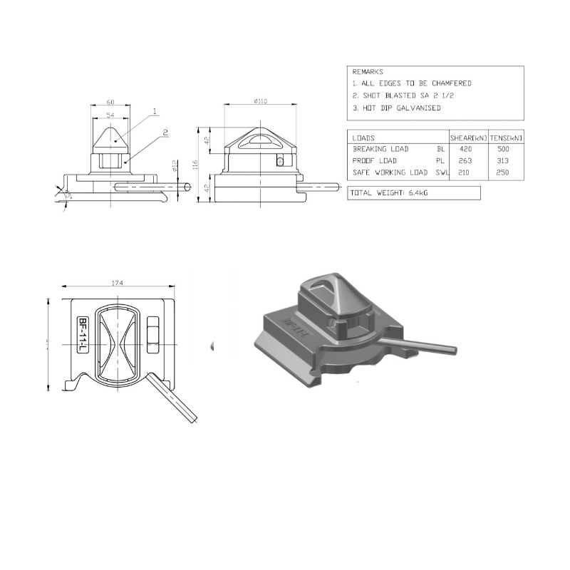 Weihang 8*4  inch  ISO shipping container double locked caster wheels heavy duty 5 ton industrial caster wheel